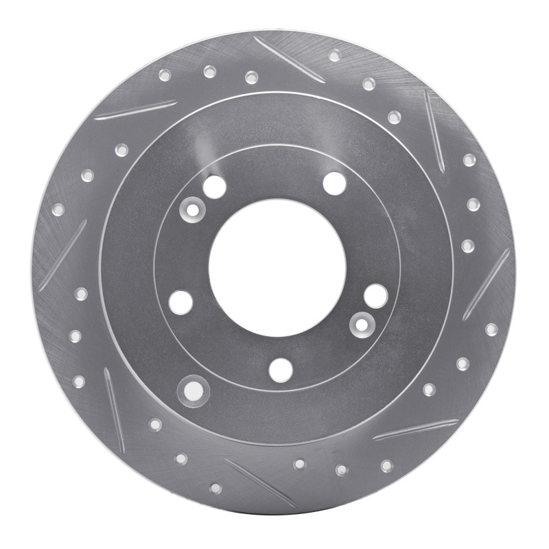 Hyundai Azera Brake Rotor (1) - Rear Right - DFC - Drilled & Slotted - Silver - `06-`09