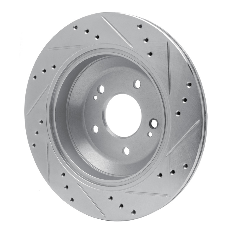 Hyundai Equus Brake Rotor (1) - Rear Left - DFC - Drilled & Slotted - Silver - `11-`17