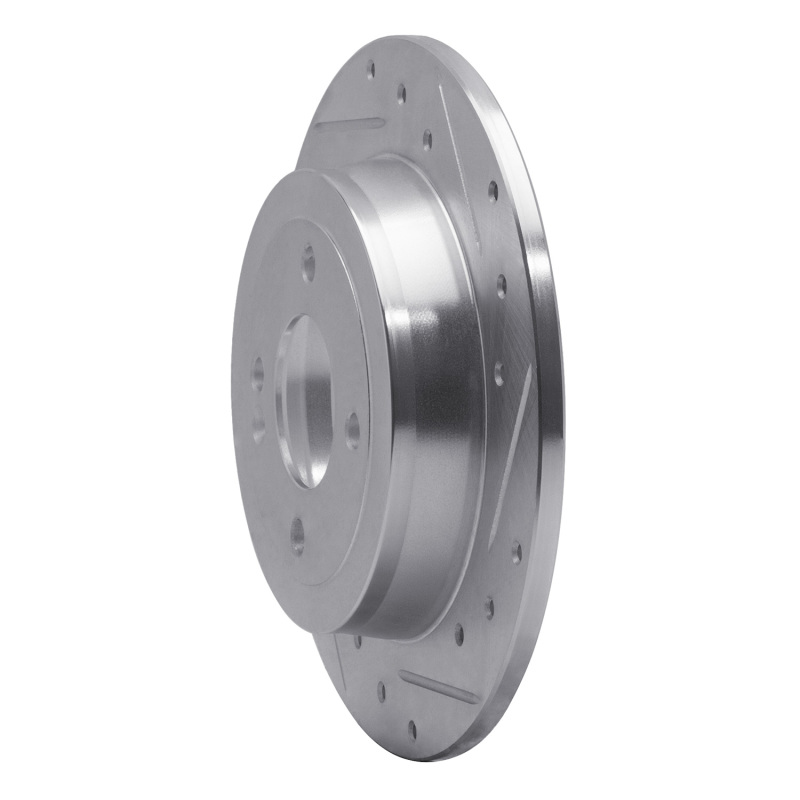 Dodge Attitude Brake Rotor (1) - Rear Right - DFC - Drilled & Slotted - Silver - `12-`25