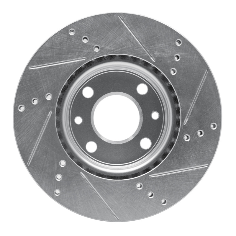 Dodge Vision Brake Rotor (1) - Front Left - DFC - Drilled & Slotted - Silver - `09-`19