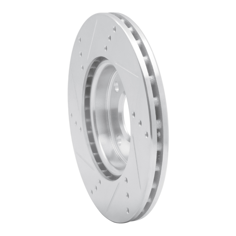 Dodge Vision Brake Rotor (1) - Front Right - DFC - Drilled & Slotted - Silver - `09-`19