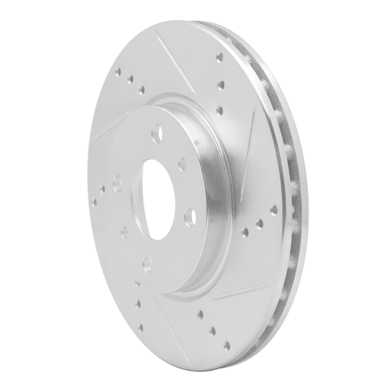 Dodge Vision Brake Rotor (1) - Front Right - DFC - Drilled & Slotted - Silver - `09-`19