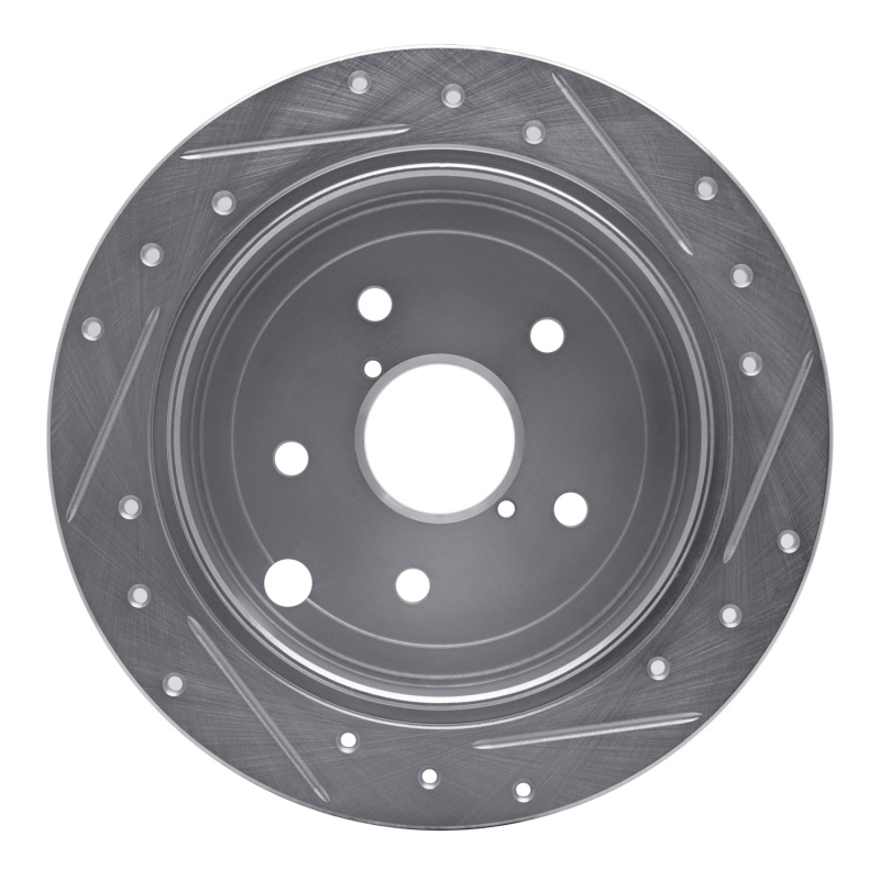 Subaru WRX Brake Rotor (1) - Rear Left - DFC - Drilled & Slotted - Silver - `15-`21