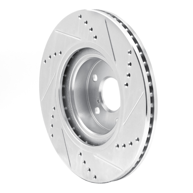 Scion FR-S Brake Rotor (1) - Front Left - DFC - Drilled & Slotted - Silver - `04-`25