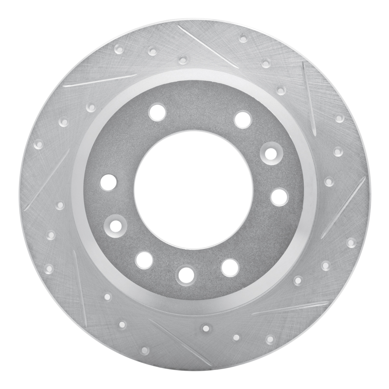 Hyundai Entourage Brake Rotor (1) - Rear Right - DFC - Drilled & Slotted - Silver - `06-`14