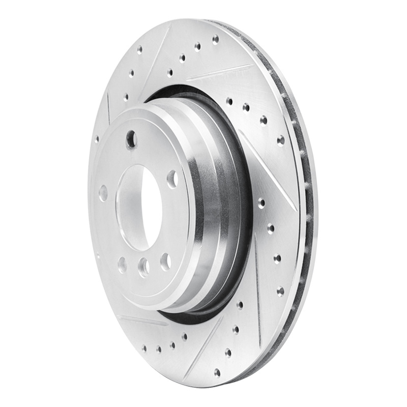 BMW Z8 Brake Rotor (1) - Rear Left - DFC - Drilled & Slotted - Silver - `95-`03