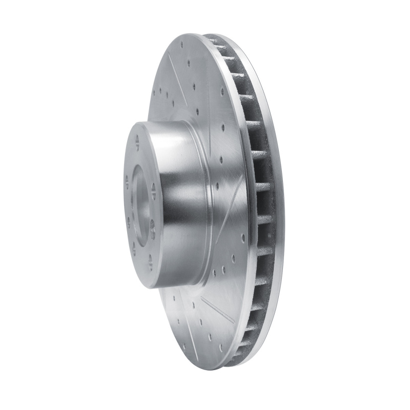BMW 530i Brake Rotor (1) - Front Right - DFC - Drilled & Slotted - Silver - `00-`03