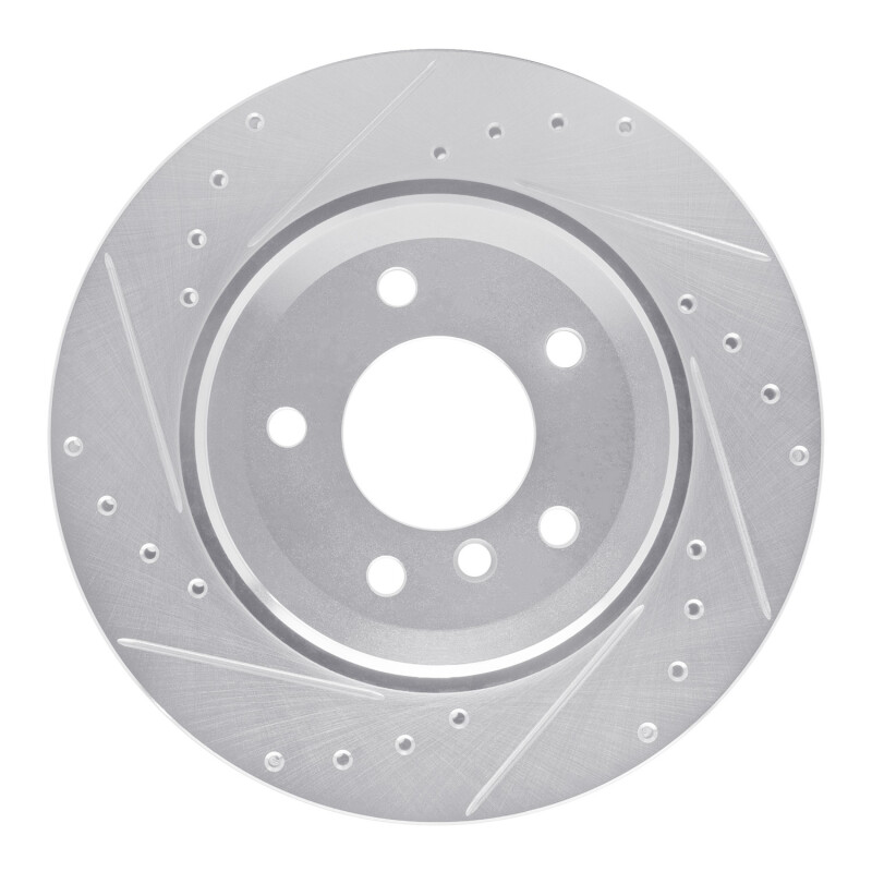 BMW 330Ci Brake Rotor (1) - Rear Left - DFC - Drilled & Slotted - Silver - `01-`06