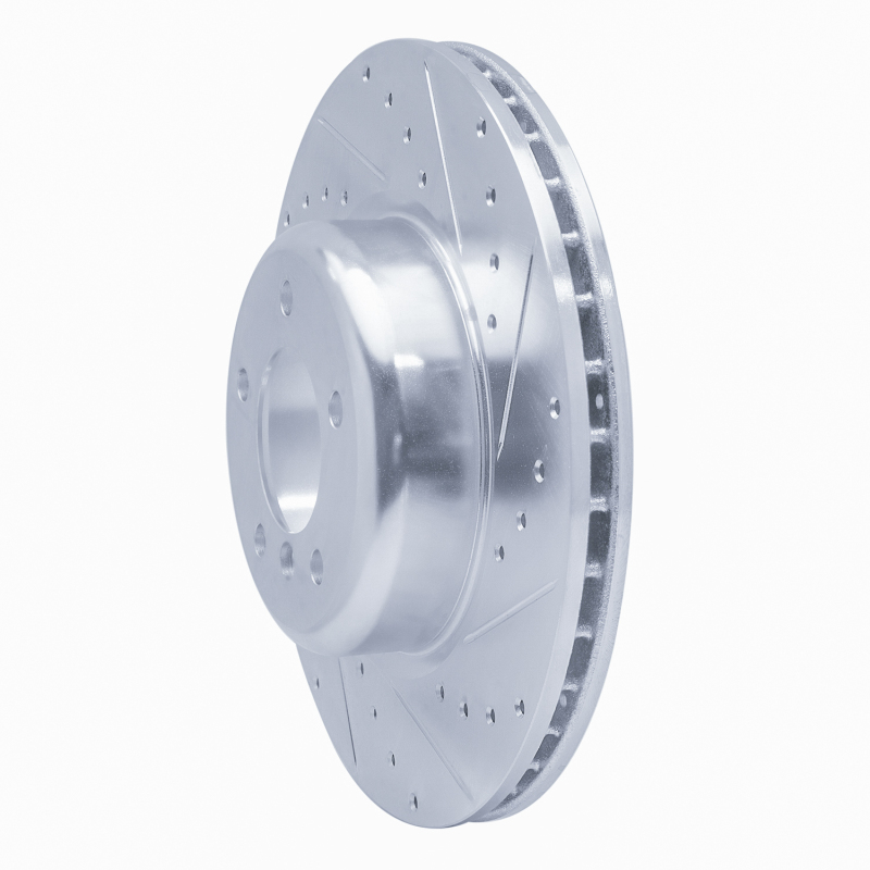 BMW 135I Brake Rotor (1) - Front Right - DFC - Drilled & Slotted - Silver - `06-`13