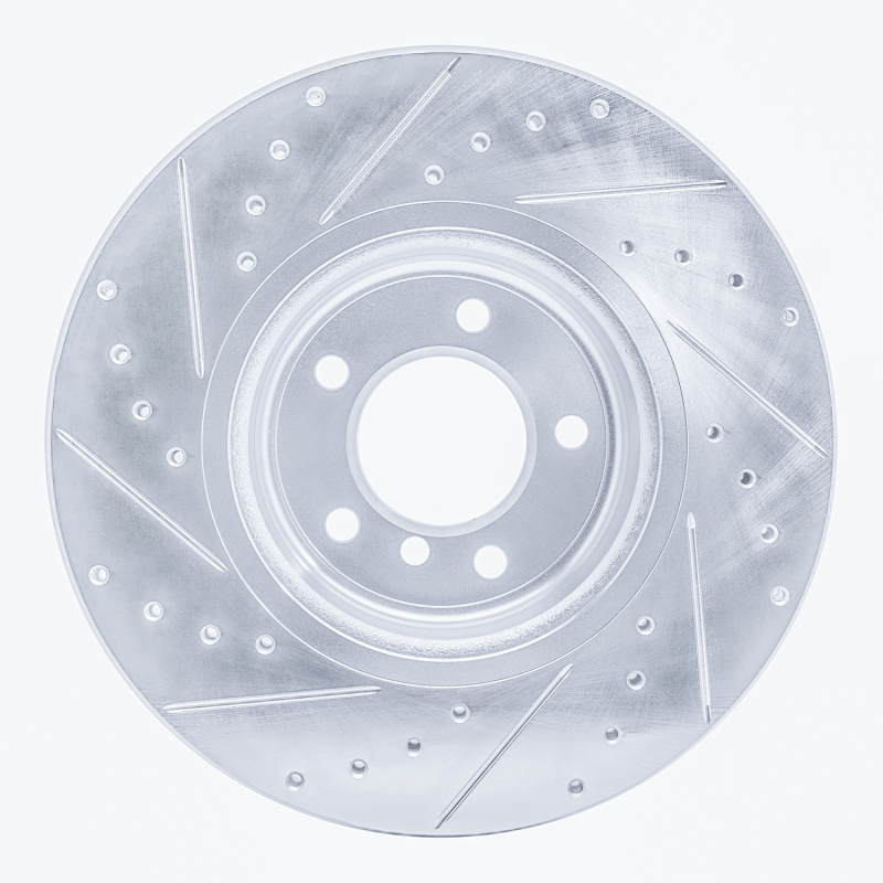 BMW 135I Brake Rotor (1) - Front Right - DFC - Drilled & Slotted - Silver - `06-`13