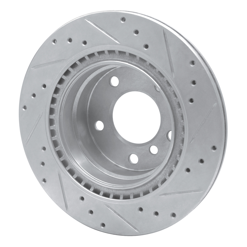 BMW 128I Brake Rotor (1) - Rear Left - DFC - Drilled & Slotted - Silver - `08-`13
