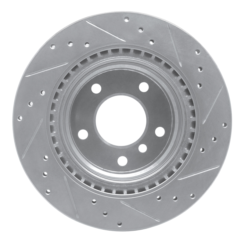 BMW 128I Brake Rotor (1) - Rear Left - DFC - Drilled & Slotted - Silver - `08-`13