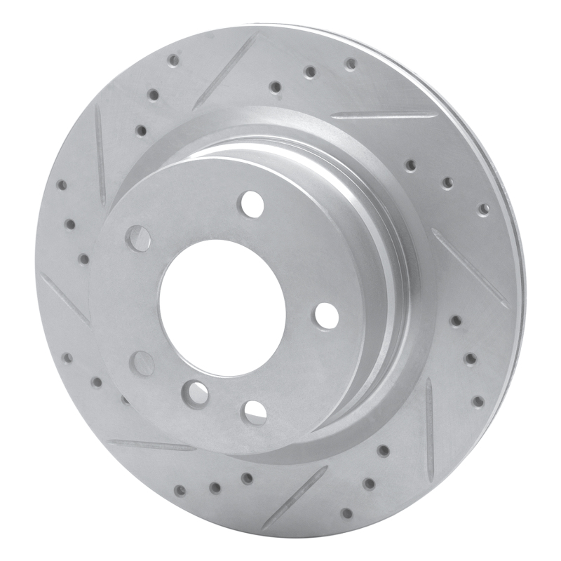 BMW 128I Brake Rotor (1) - Rear Left - DFC - Drilled & Slotted - Silver - `08-`13