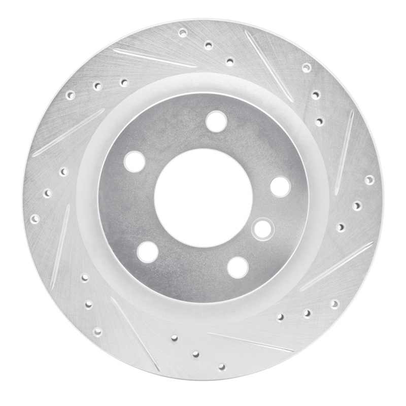 BMW 125i Brake Rotor (1) - Rear Right - DFC - Drilled & Slotted - Silver - `08-`13 BMW 125i Brake Rotor (1) - Rear Right - DFC - Drilled & Slotted - Silver - `08-`13