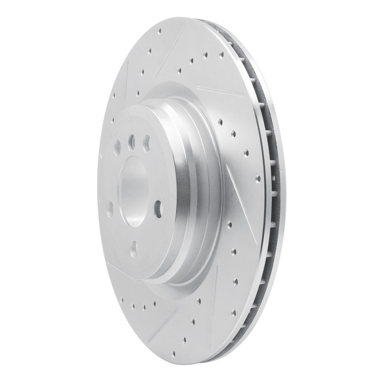 BMW Alpina B7 Brake Rotor (1) - Rear Left - DFC - Drilled & Slotted - Silver - `09-`19