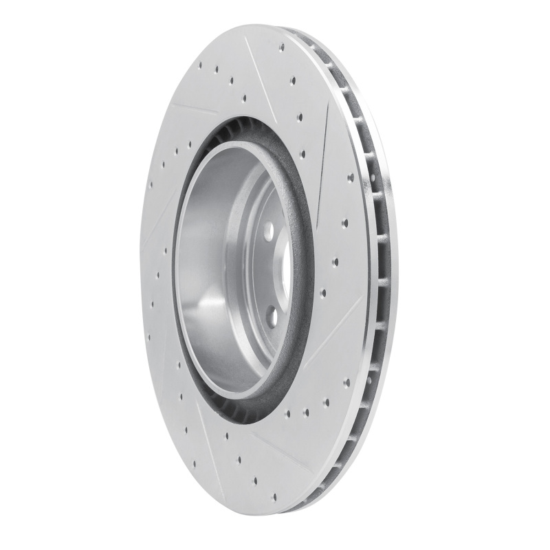 BMW Alpina B7 Brake Rotor (1) - Rear Left - DFC - Drilled & Slotted - Silver - `09-`19