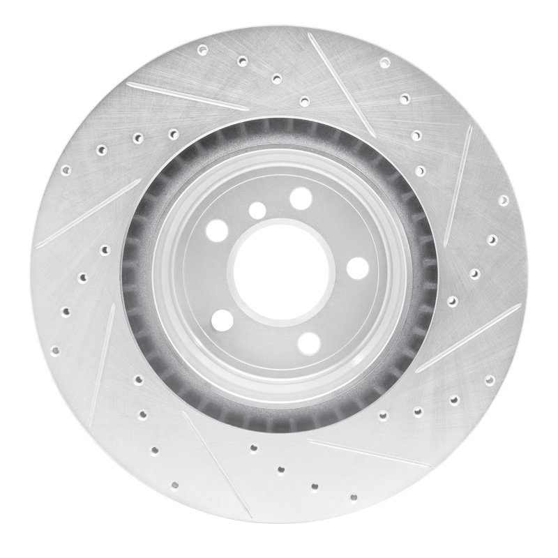BMW Alpina B7 Brake Rotor (1) - Rear Left - DFC - Drilled & Slotted - Silver - `09-`19