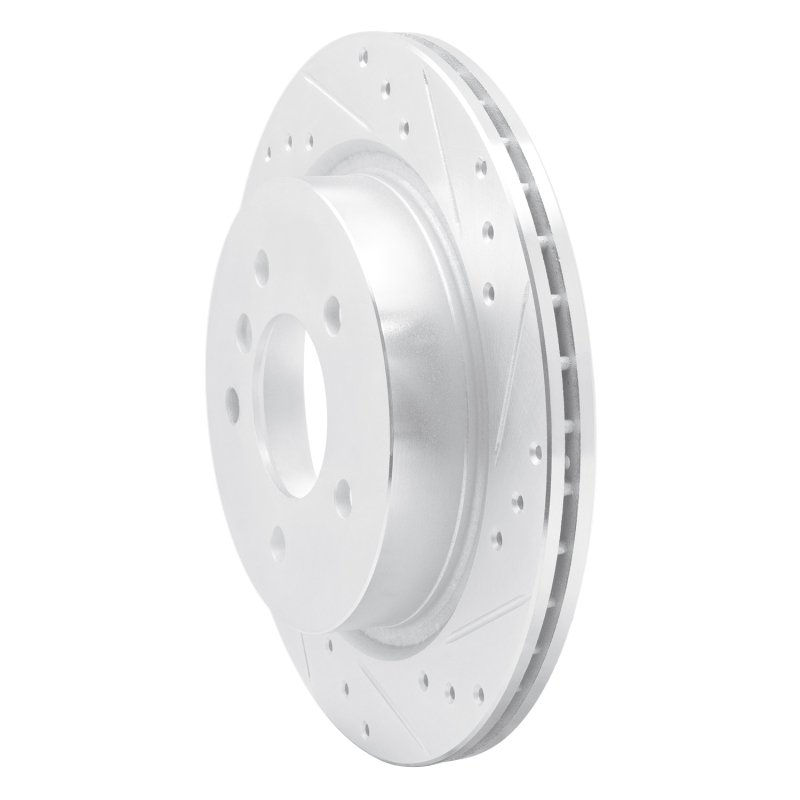 BMW Z4 Brake Rotor (1) - Rear Right - DFC - Drilled & Slotted - Silver - `09-`16