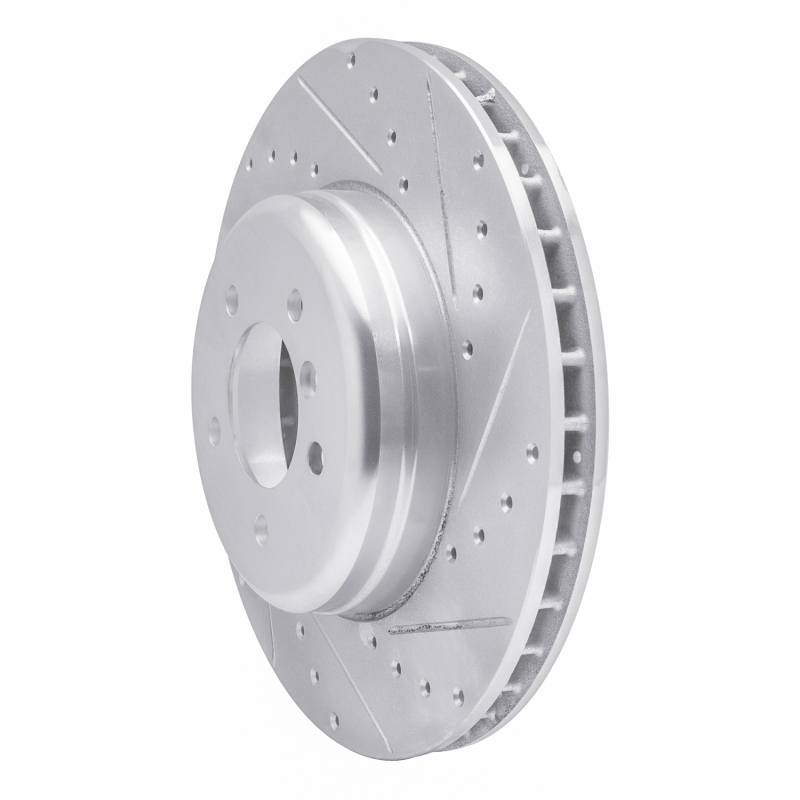 BMW Z4 Brake Rotor (1) - Front Right - DFC - Drilled & Slotted - Silver - `11-`16
