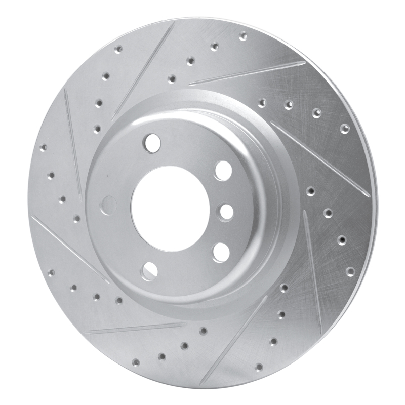 BMW 428i Brake Rotor (1) - Rear Left - DFC - Drilled & Slotted - Silver - `12-`20