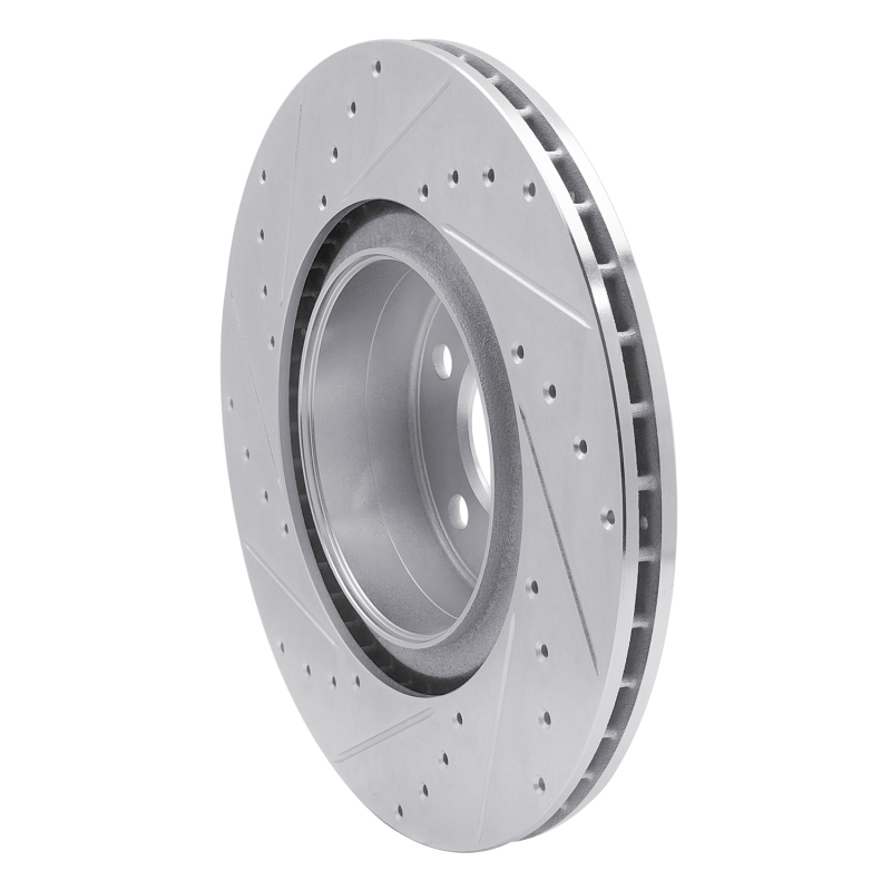 BMW 328i Brake Rotor (1) - Rear Right - DFC - Drilled & Slotted - Silver - `12-`20