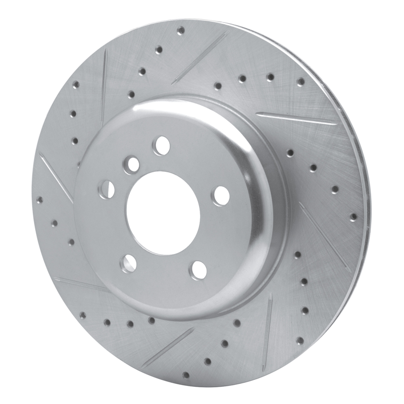 BMW 435i xDrive Gran Coupe Brake Rotor (1) - Rear Left - DFC - Drilled & Slotted - Silver - `13-`21