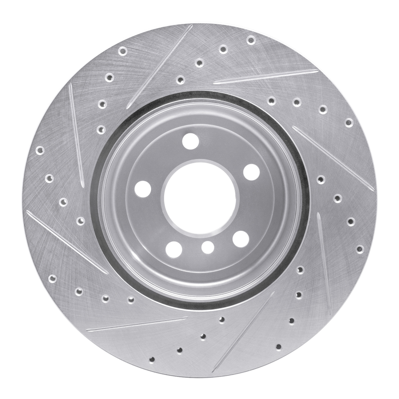 BMW M240i Brake Rotor (1) - Rear Right - DFC - Drilled & Slotted - Silver - `13-`21