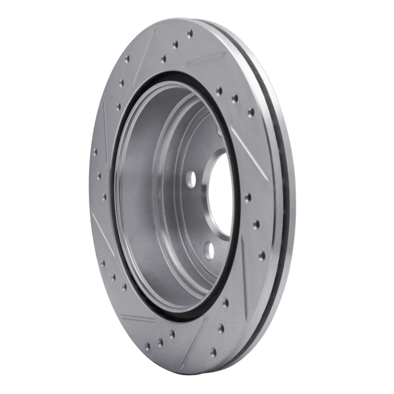 BMW X1 Brake Rotor (1) - Rear Right - DFC - Drilled & Slotted - Silver - `06-`20