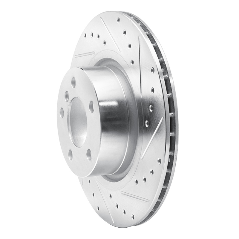 BMW X4 Brake Rotor (1) - Rear Right - DFC - Drilled & Slotted - Silver - `11-`18