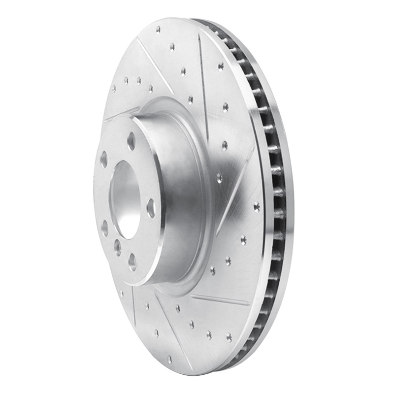 BMW X4 Brake Rotor (1) - Front - DFC - Drilled & Slotted - Silver - `16-`18