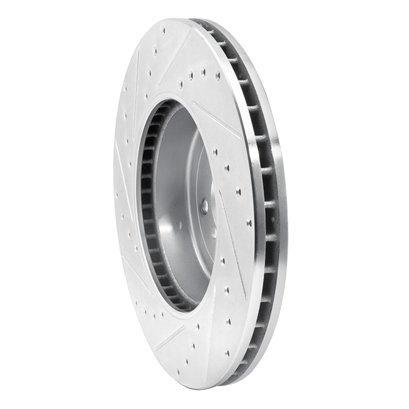 BMW 330i Brake Rotor (1) - Front Right - DFC - Drilled & Slotted - Silver - `17-`25