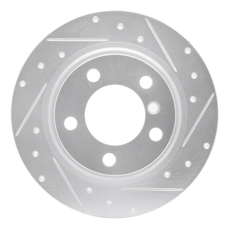BMW X1 Brake Rotor (1) - Front Right - DFC - Drilled & Slotted - Silver - `15-`26