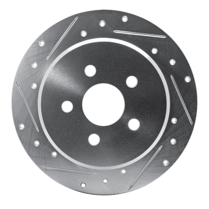 Chrysler PT Cruiser Brake Rotor (1) - Rear Left - DFC - Drilled & Slotted - Silver - `95-`03