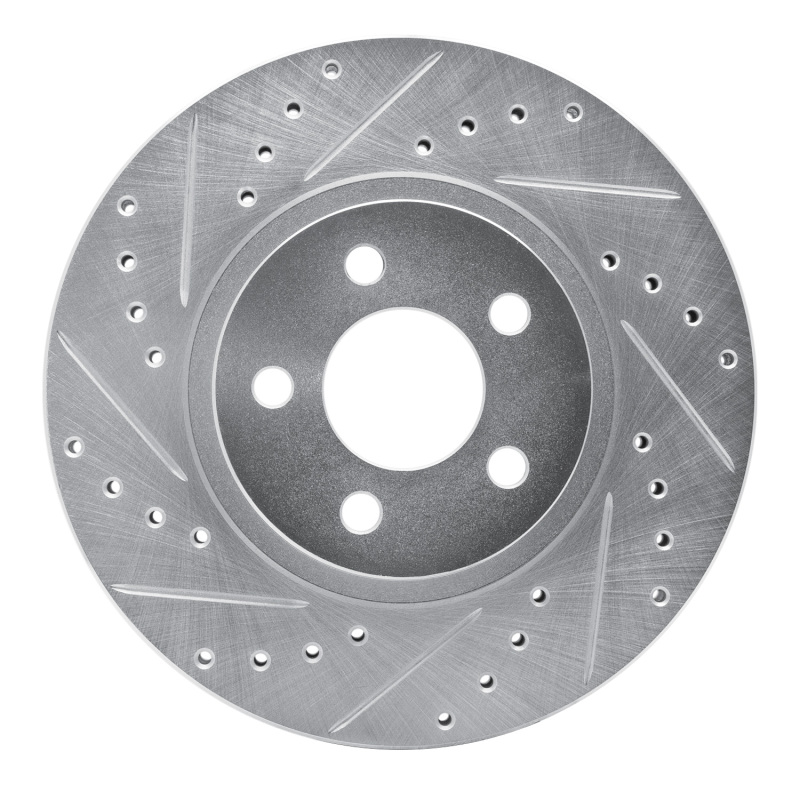 Chrysler PT Cruiser Brake Rotor (1) - Front Left - DFC - Drilled & Slotted - Silver - `01-`10
