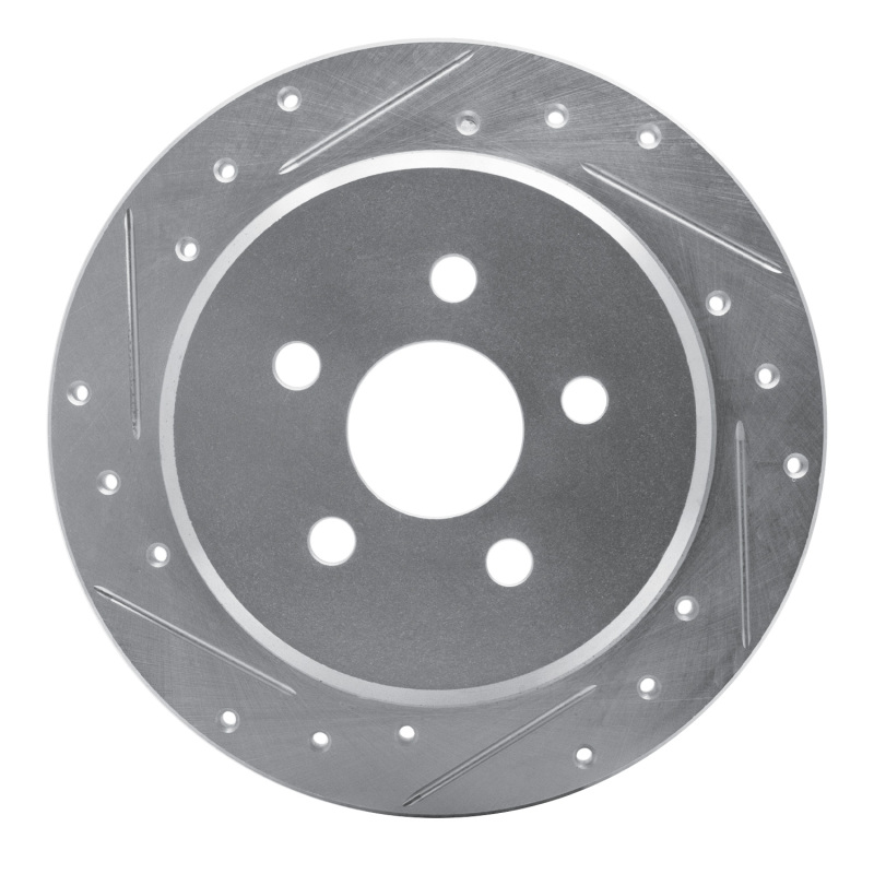 Chrysler PT Cruiser Brake Rotor (1) - Rear Left - DFC - Drilled & Slotted - Silver - `03-`10