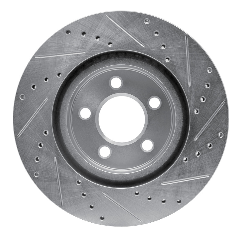 Chrysler 300 Brake Rotor (1) - Front Left - DFC - Drilled & Slotted - Silver - `05-`23