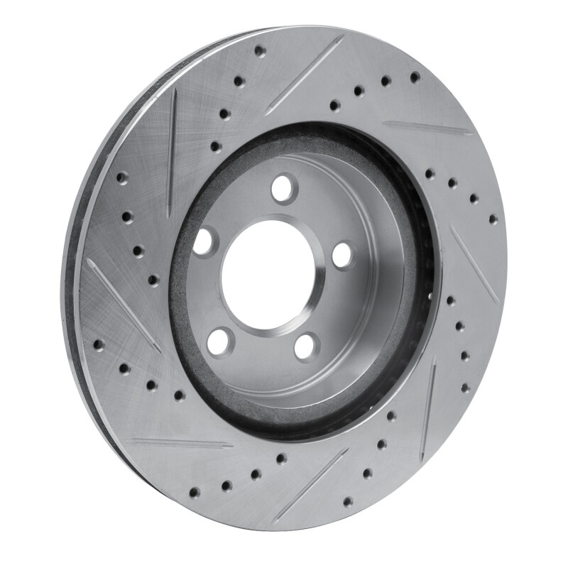 Chrysler 300 Brake Rotor (1) - Front Right - DFC - Drilled & Slotted - Silver - `05-`23