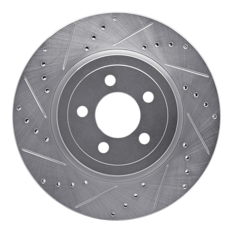 Chrysler 300 Brake Rotor (1) - Front Left - DFC - Drilled & Slotted - Silver - `05-`23