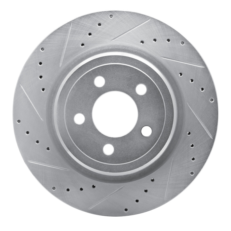 Dodge Charger Brake Rotor (1) - Rear Left - DFC - Drilled & Slotted - Silver - `06-`23 Dodge Charger Brake Rotor (1) - Rear Left - DFC - Drilled & Slotted - Silver - `06-`23