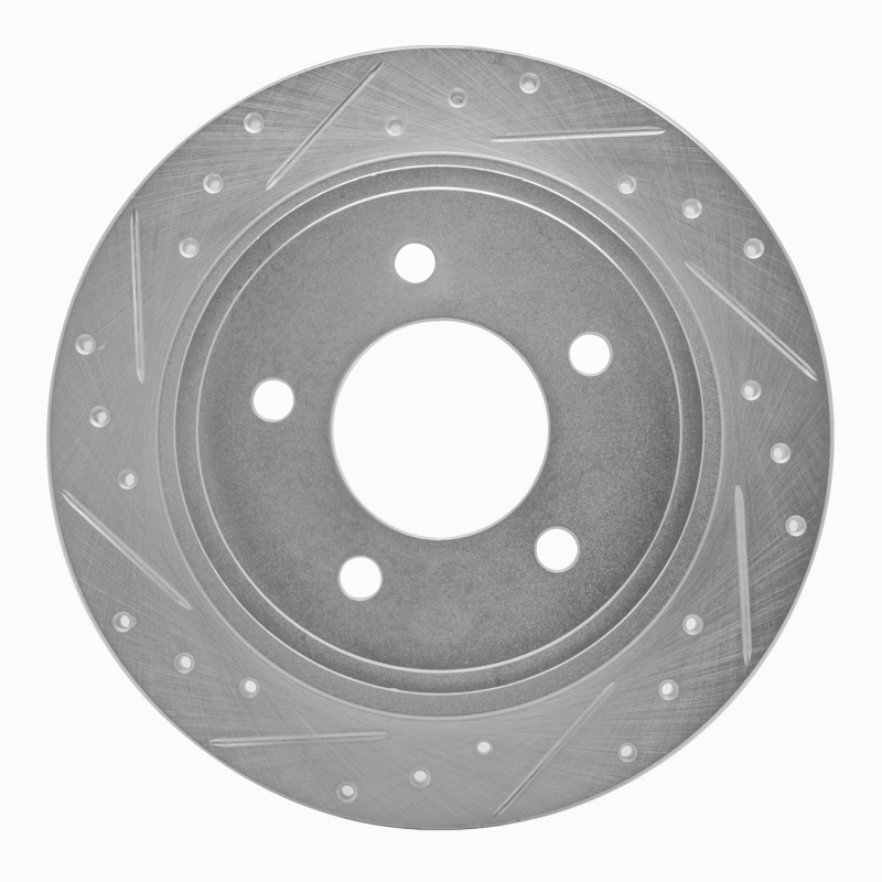 Chrysler Pacifica Brake Rotor (1) - Rear Left - DFC - Drilled & Slotted - Silver - `04-`08