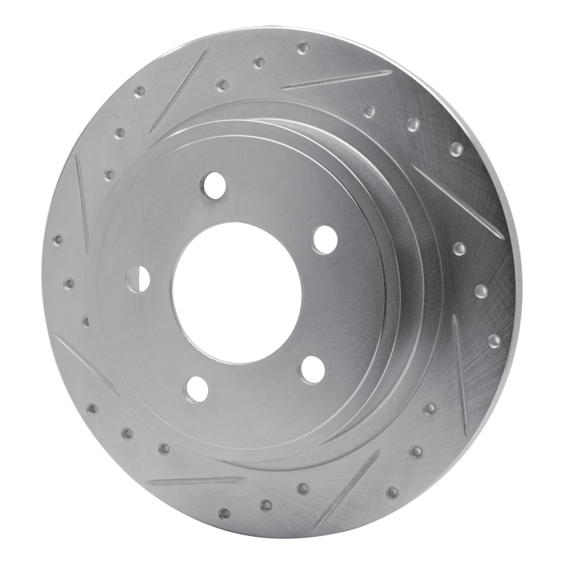 Chrysler Pacifica Brake Rotor (1) - Rear Left - DFC - Drilled & Slotted - Silver - `04-`08