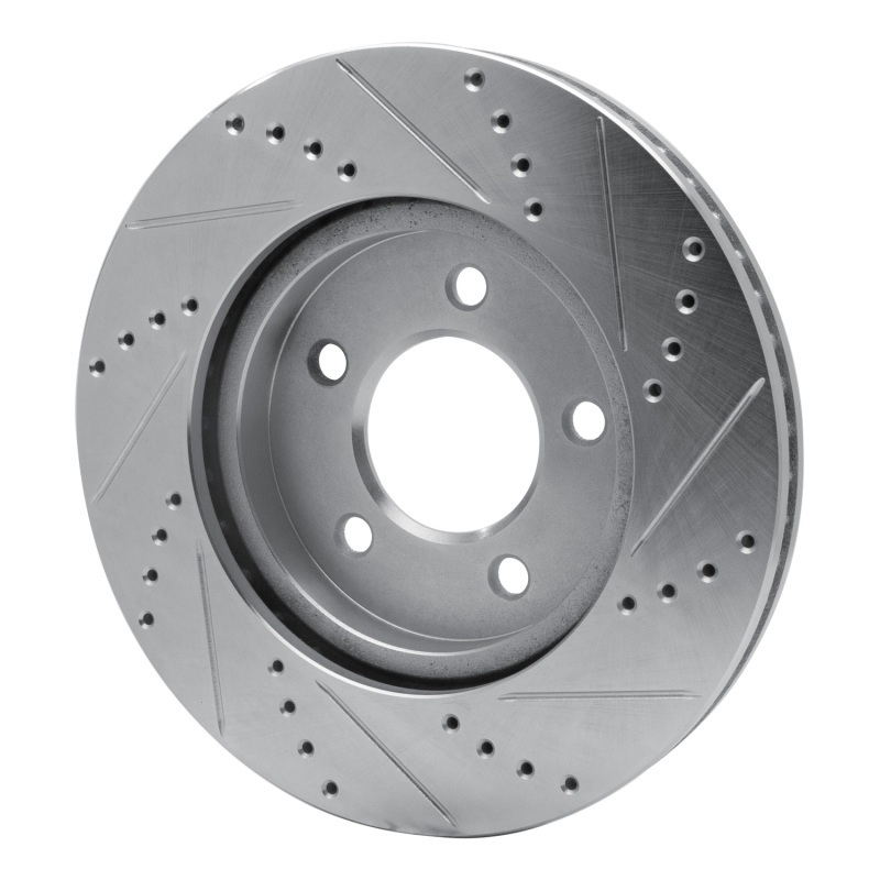 Chrysler Pacifica Brake Rotor (1) - Front Left - DFC - Drilled & Slotted - Silver - `04-`08