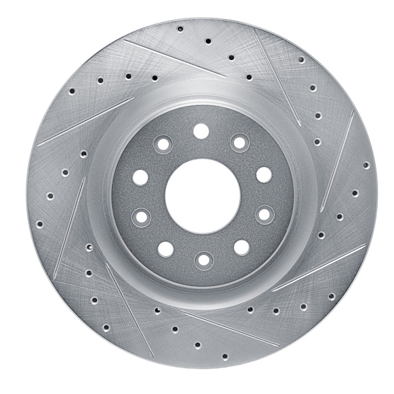 Chrysler Pacifica Brake Rotor (1) - Front Right - DFC - Drilled & Slotted - Silver - `20-`25