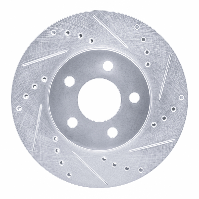 Dodge Neon Brake Rotor (1) - Front Right - DFC - Drilled & Slotted - Silver - `00-`05 Dodge Neon Brake Rotor (1) - Front Right - DFC - Drilled & Slotted - Silver - `00-`05