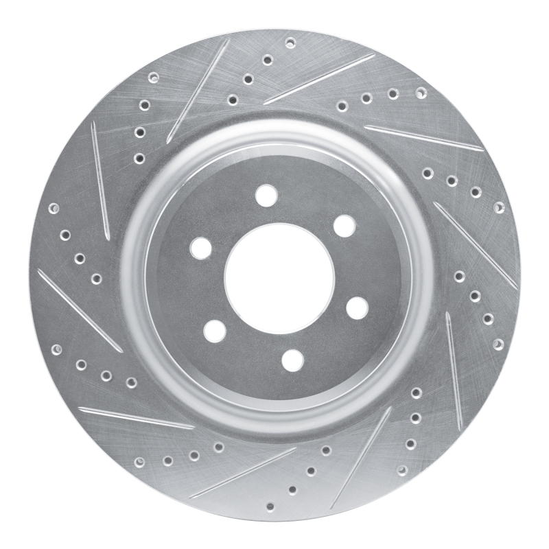 Dodge Viper Brake Rotor (1) - Front Left - DFC - Drilled & Slotted - Silver - `03-`17