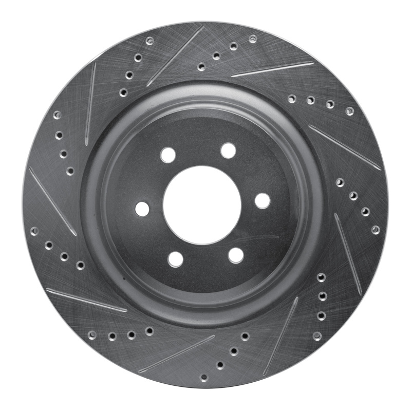 Dodge Viper Brake Rotor (1) - Rear Left - DFC - Drilled & Slotted - Silver - `03-`17