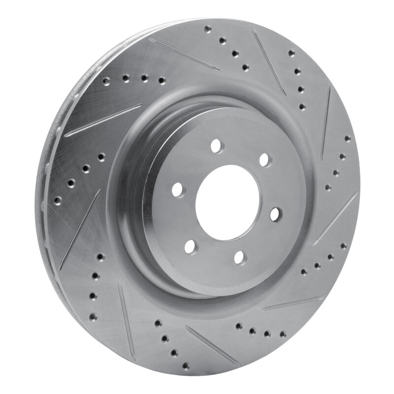 Dodge Viper Brake Rotor (1) - Rear Right - DFC - Drilled & Slotted - Silver - `03-`17