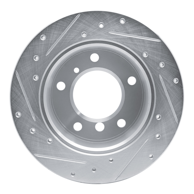 Dodge Sprinter 3500 Brake Rotor (1) - Rear Right - DFC - Drilled & Slotted - Silver - `02-`18