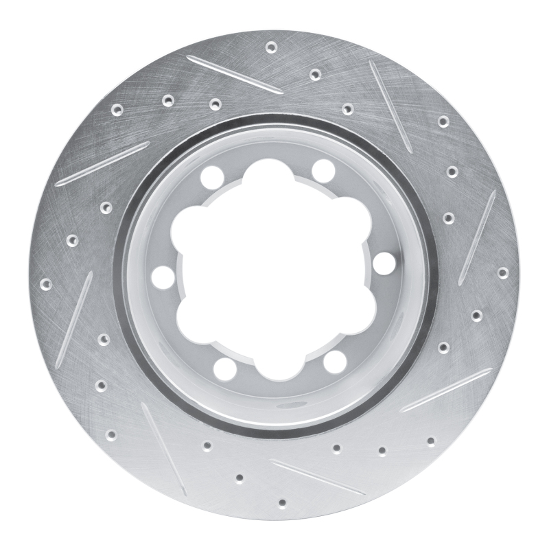 Dodge Sprinter 3500 Brake Rotor (1) - Rear Left - DFC - Drilled & Slotted - Silver - `02-`06