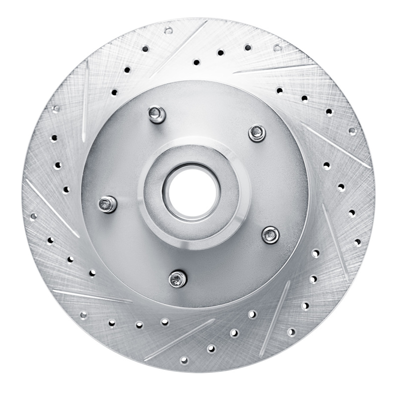 Dodge B1500 Brake Rotor (1) - Front Left - DFC - Drilled & Slotted - Silver - `94-`02